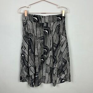 Kelly Wearstler 100% Silk Tiered High low Skirt